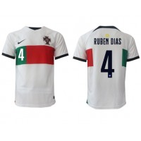 Portugal Ruben Dias #4 Replika Bortatröja VM 2022 Kortärmad